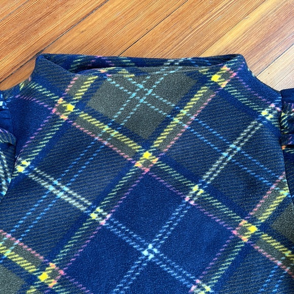 Talbots Plaid Fleece Top Great Condition! - Picture 2 of 6